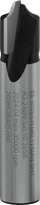 بوش Router Bit Beading, R 3.2 x Ø 9.5, Shank 8 mm لقمة راوتر حبيبية — Router Bit Beading, R 3.2 x Ø 9.5, Shank 8 mm