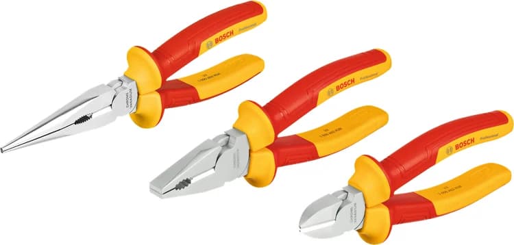 بوش طقم زراديات VDE، 3 قطع — VDE Pliers Set, 3 pcs