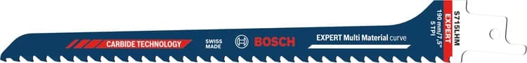 بوش EXPERT Multi Material curve S715LHM Reciprocating Saw Blade شفرة منشار ترددي — EXPERT Multi Material curve S715LHM Reciprocating Saw Blade