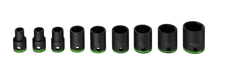بوش 9-piece socket set 10 - 27 mm 3165140701075 طقم مفاتيح صندوقية — 9-piece socket set 10 - 27 mm 3165140701075