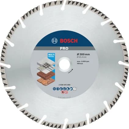 بوش Multi Material Diamond Disc قرص ماسي 300 x 25.4 mm — Multi Material Diamond Disc, 300 x 25.4 mm