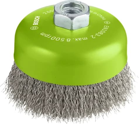 بوش Stainless Steel clean Cup Brush, 100 x 0.3 mm, Thread فرشاة كأس — Stainless Steel clean Cup Brush, 100 x 0.3 mm, Thread