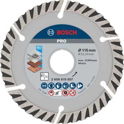 بوش Multi Material Diamond Disc قرص ماسي 115 x 22.23 mm — Multi Material Diamond Disc, 115 x 22.23 mm