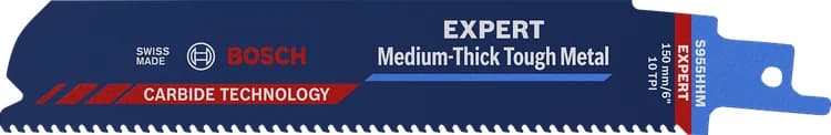 بوش EXPERT ‘Medium-Thick Tough Metal’ S 955 HHM Reciprocating Saw Blade 1-pc شفرة منشار ترددي — EXPERT ‘Medium-Thick Tough Metal’ S 955 HHM Reciprocating Saw Blade 1-pc