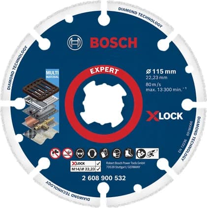 بوش EXPERT Diamond Metal Wheel X-LOCK Cutting Disc 115 x 22.23 mm قرص قطع — EXPERT Diamond Metal Wheel X-LOCK Cutting Disc 115 x 22.23 mm