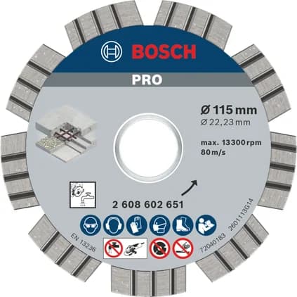 بوش Concrete Diamond Disc, 115 x 22.23 mm قرص ماسي للخرسانة — Concrete Diamond Disc, 115 x 22.23 mm