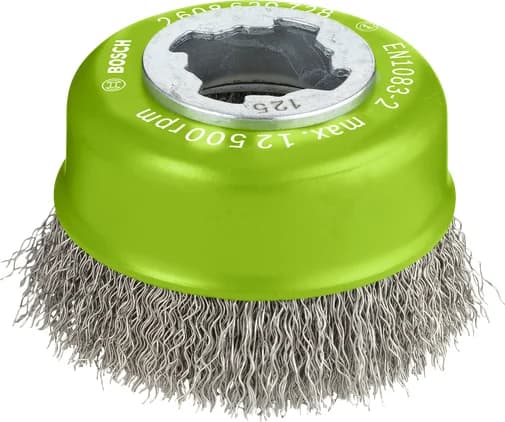 بوش Stainless Steel clean X-Lock Cup Brush, 75 x 0.3 mm فرشاة كأس — Stainless Steel clean X-Lock Cup Brush, 75 x 0.3 mm