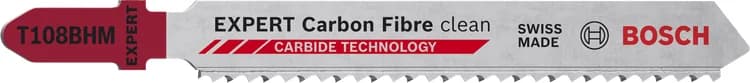 بوش EXPERT ‘Carbon Fibre Clean’ T 108 BHM Jigsaw Blade 3-pc شفرة منشار — EXPERT ‘Carbon Fibre Clean’ T 108 BHM Jigsaw Blade 3-pc