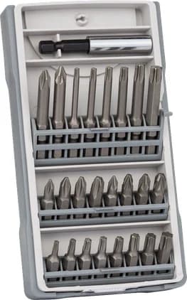 بوش 25-piece screwdriver bit set PH/PZ/T 3165140557382 طقم ريش مفك PH/PZ/T — 25-piece screwdriver bit set PH/PZ/T 3165140557382