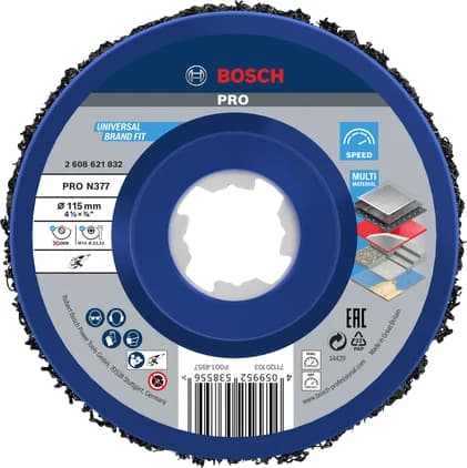 بوش N377 Cleaning Disc, 115 mm, 22.23 mm, X-Lock — N377 Cleaning Disc, 115 mm, 22.23 mm, X-Lock