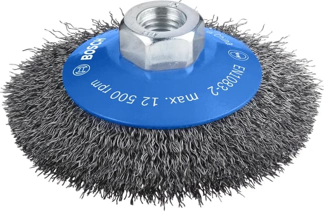 بوش Metal clean Bevel Brush, 100 x 0.3 mm, Thread فرشاة معادن مخروطية — Metal clean Bevel Brush, 100 x 0.3 mm, Thread