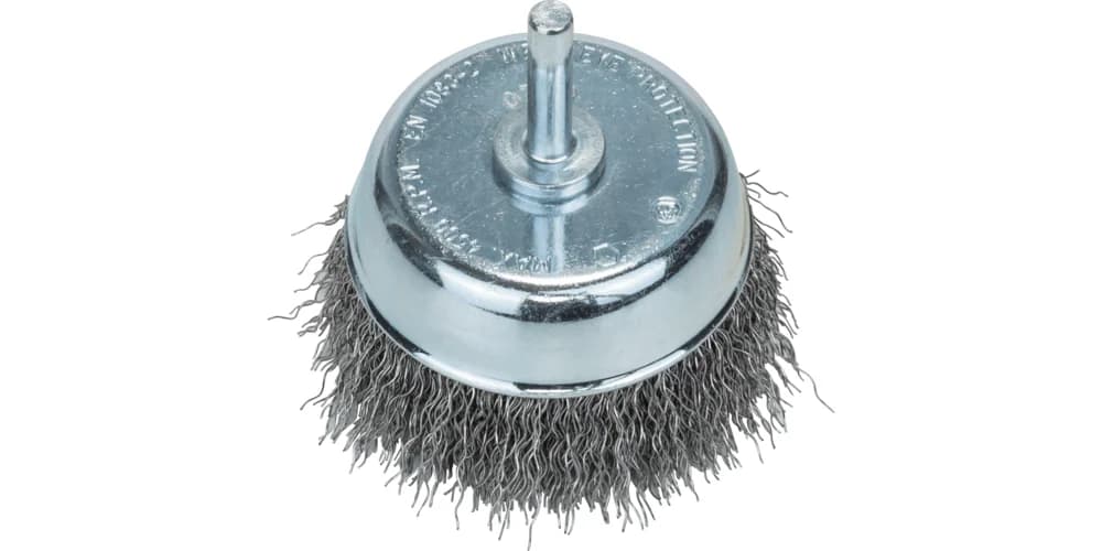 بوش Wire cup brushes for drills – Crimped wire, 70 mm فرشاة سلكية للدريل - سلك مجعد — Wire cup brushes for drills – Crimped wire, 70 mm