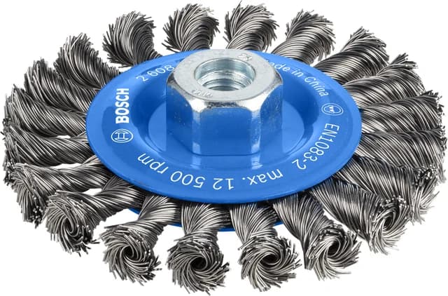 بوش Metal heavy Wire Wheel, 115 x 0.5 mm, Thread عجلة سلك معدن ثقيلة — Metal heavy Wire Wheel, 115 x 0.5 mm, Thread