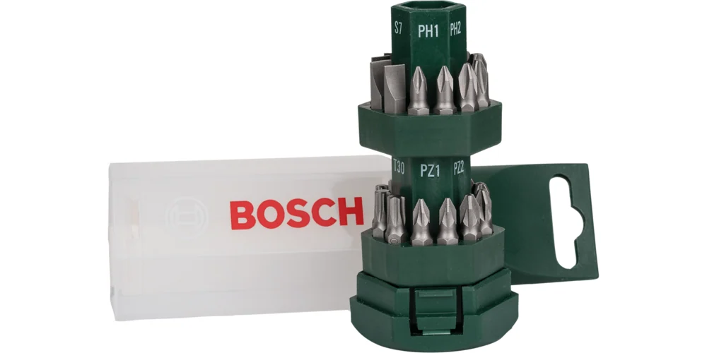 بوش “Big Bit” Screwdriver Bit Set 25 Pieces طقم رؤوس مفكات — “Big Bit” Screwdriver Bit Set 25 Pieces