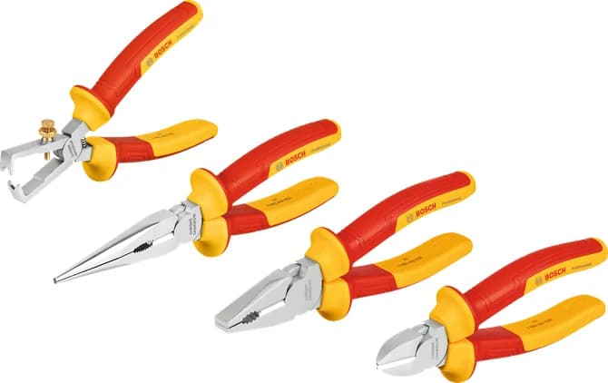 بوش طقم زراديات VDE، 4 قطع — VDE Pliers Set, 4 pcs