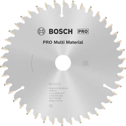 بوش شفرة منشار دائري للمواد المتعددة، 160 × 2.4 × 20 مم — Multi Material Circular Saw Blade, 160 x 2.4 x 20 mm