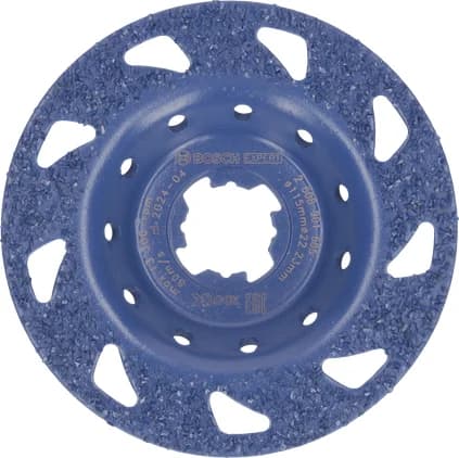 بوش EXPERT Multi Material Carbide Grinding Head Medium, Flat, X-LOCK, 115 mm, 22.23 mm رأس تجليخ — EXPERT Multi Material Carbide Grinding Head Medium, Flat, X-LOCK, 115 mm, 22.23 mm