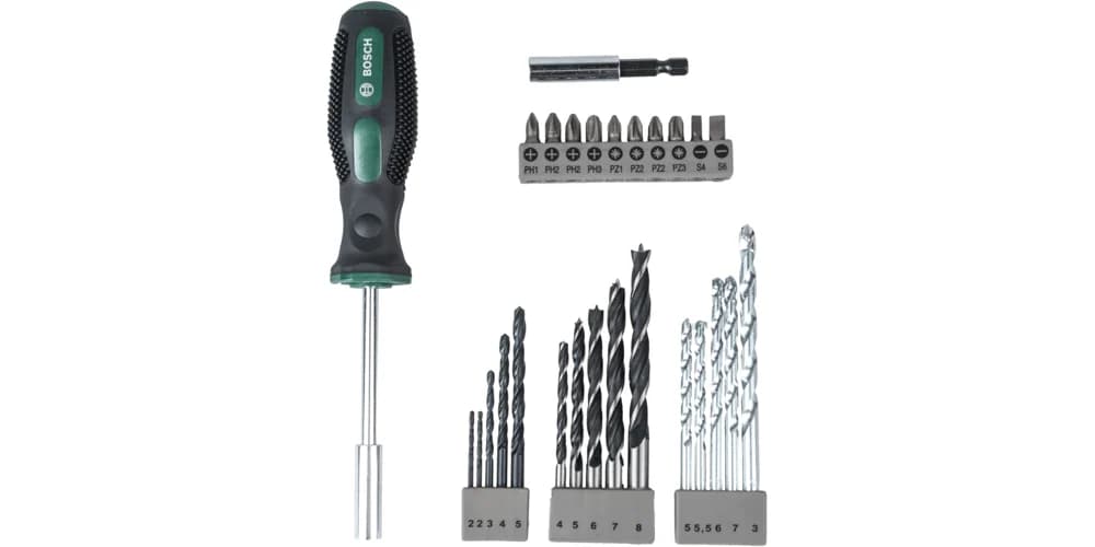 بوش Drill- and Screwdriver Bit Set 27 pieces طقم ريش حفر ولقم مفك — Drill- and Screwdriver Bit Set 27 pieces