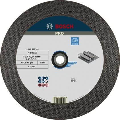 بوش Metal Cutting Disc, 300 x 3.5 x 20 mm قرص قطع معادن — Metal Cutting Disc, 300 x 3.5 x 20 mm