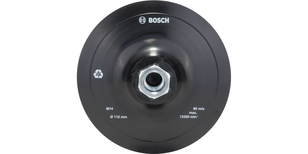 Bosch Rubber sanding plate for angle grinders, hook-and-loop-type fastening system, 115 mm — Rubber sanding plate for angle grinders, hook-and-loop-type fastening system, 115 mm