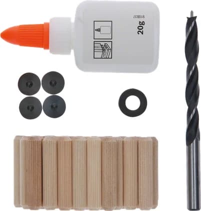 بوش 32-piece wooden dowel set 8 mm 3165140085328 أوتاد خشبية — 32-piece wooden dowel set 8 mm 3165140085328