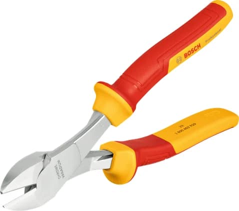 بوش قاطعة جانبية عالية الرافعة VDE، 200 مم — VDE High Leverage Diagonal Side Cutters, 200 mm