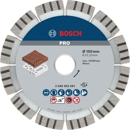 بوش Abrasive Diamond Disc, 150 x 22.23 mm قرص ألماس جلخ — Abrasive Diamond Disc, 150 x 22.23 mm