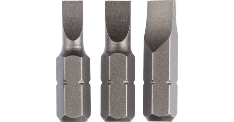 Bosch Screwdriver Bit Standard slotted Screw S Set 3 Pieces — Screwdriver Bit Standard slotted Screw S Set 3 Pieces