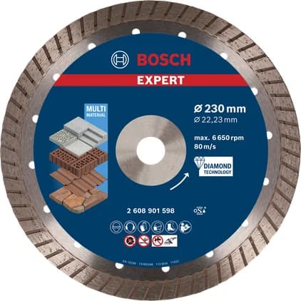 بوش EXPERT MultiMaterial Diamond Cutting Disc 230 x 22.23 x 2.4 x 15 mm قرص قطع ألماس — EXPERT MultiMaterial Diamond Cutting Disc 230 x 22.23 x 2.4 x 15 mm