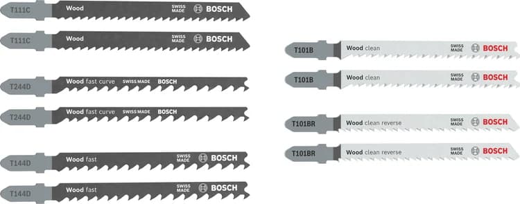 بوش Wood Jigsaw Blade Set, 10 pcs 4053423705256 طقم شفرات منشار أركت للخشب — Wood Jigsaw Blade Set, 10 pcs 4053423705256