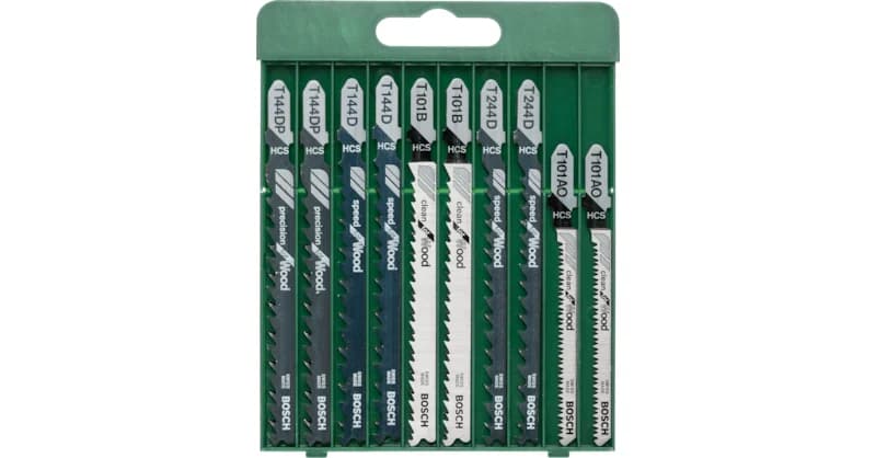بوش Jigsaw blade set T-shank 10 Pieces طقم شفرات منشار أركت — Jigsaw blade set T-shank 10 Pieces