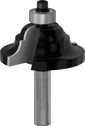 بوش Router Bit Cove and Bead, R 6.3, Shank 8 mm لقمة راوتر تجويف وحبيبية — Router Bit Cove and Bead, R 6.3, Shank 8 mm