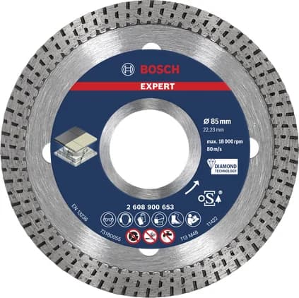 بوش EXPERT HardCeramic Diamond Cutting Disc 85 x 22.23 x 1.6 x 7 mm قرص قطع ألماسي — EXPERT HardCeramic Diamond Cutting Disc 85 x 22.23 x 1.6 x 7 mm