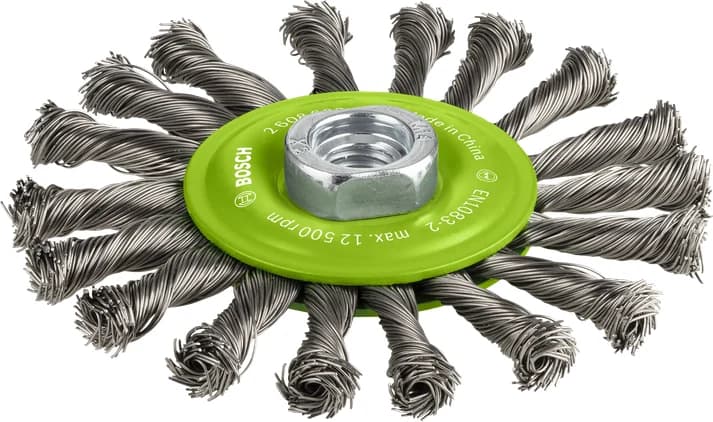 Bosch Stainless Steel heavy Wire Wheel, 115 x 0.5 mm, Thread — Stainless Steel heavy Wire Wheel, 115 x 0.5 mm, Thread