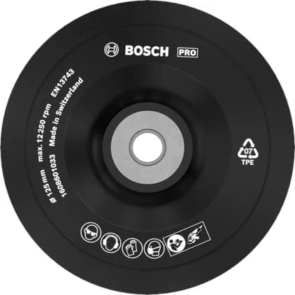 بوش Backing Pad Soft, 125 mm, M14 قاعدة دعم ناعمة — Backing Pad Soft, 125 mm, M14