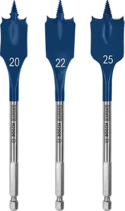 بوش EXPERT Self Cut Speed طقم ريش حفر سباد، 20/22/25 مم، 3 قطع 6949509245304 — EXPERT Self Cut Speed Spade Drill Bit Set, 20/22/25 mm, 3 pcs 6949509245304