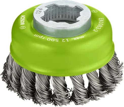 بوش Stainless Steel heavy X-Lock Cup Brush, 75 x 0.5 mm فرشاة كأس — Stainless Steel heavy X-Lock Cup Brush, 75 x 0.5 mm