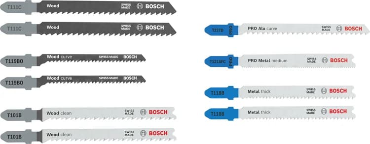 بوش Wood and Metal Jigsaw Blade Advanced Set, 10 pcs 4053423705287 طقم شفرات منشار أركت — Wood and Metal Jigsaw Blade Advanced Set, 10 pcs 4053423705287