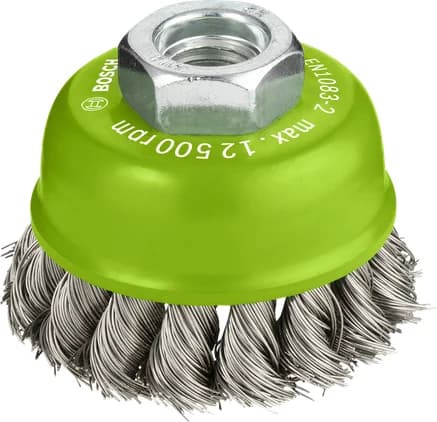 بوش Stainless Steel heavy Cup Brush, 65 x 0.35 mm, Thread فرشاة كأس — Stainless Steel heavy Cup Brush, 65 x 0.35 mm, Thread