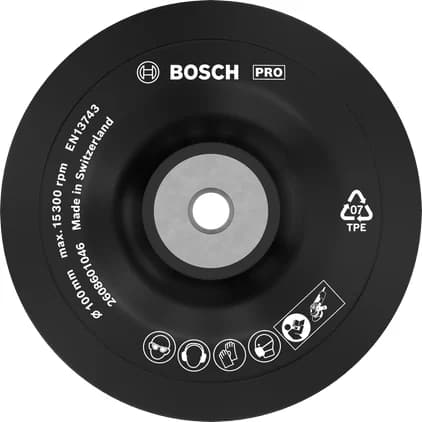 بوش Backing Pad Soft, 100 mm, M10 قاعدة دعم ناعمة — Backing Pad Soft, 100 mm, M10