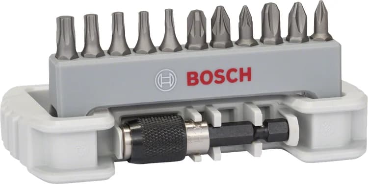 بوش 11-piece screwdriver bit set including bit holder PH/PZ/T 3165140704281 طقم مفكات — 11-piece screwdriver bit set including bit holder PH/PZ/T 3165140704281