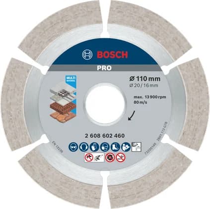 بوش Multi Material Diamond Disc قرص ماسي 110x12 mm — Multi Material Diamond Disc, 110x12 mm