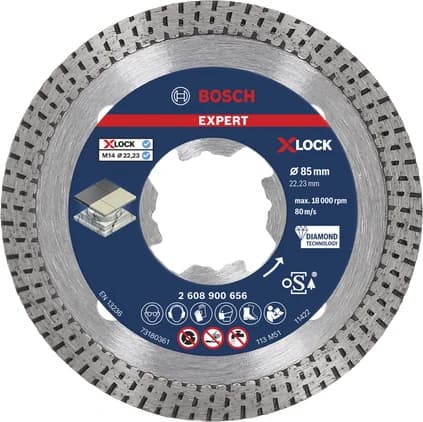 بوش EXPERT HardCeramic X-LOCK Diamond Cutting Disc 85 x 22.23 x 1.6 x 7 mm قرص قطع ألماسي — EXPERT HardCeramic X-LOCK Diamond Cutting Disc 85 x 22.23 x 1.6 x 7 mm