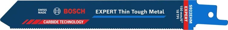 بوش EXPERT ‘Thin Tough Metal’ S 922 EHM شفرة منشار ترددي — EXPERT ‘Thin Tough Metal’ S 922 EHM Reciprocating Saw Blade 1-pc