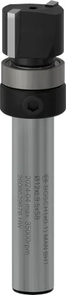 بوش ريشة راوتر تشطيب مستوي بتحمل علوي، Ø 12.7 × L 9.5، ساق 8 مم — Router Bit Top Bearing Flush Trim, Ø 12.7 x L 9.5, Shank 8 mm