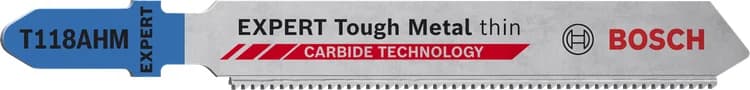 بوش EXPERT Tough Metal thin T118AHM شفرة منشار منحنيات — EXPERT Tough Metal thin T118AHM Jigsaw Blade, 3 pcs