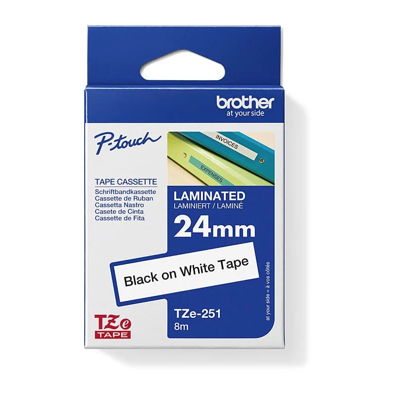 Brother TZE-251 طابعة ملصقات صناعية وشريط كاسيت