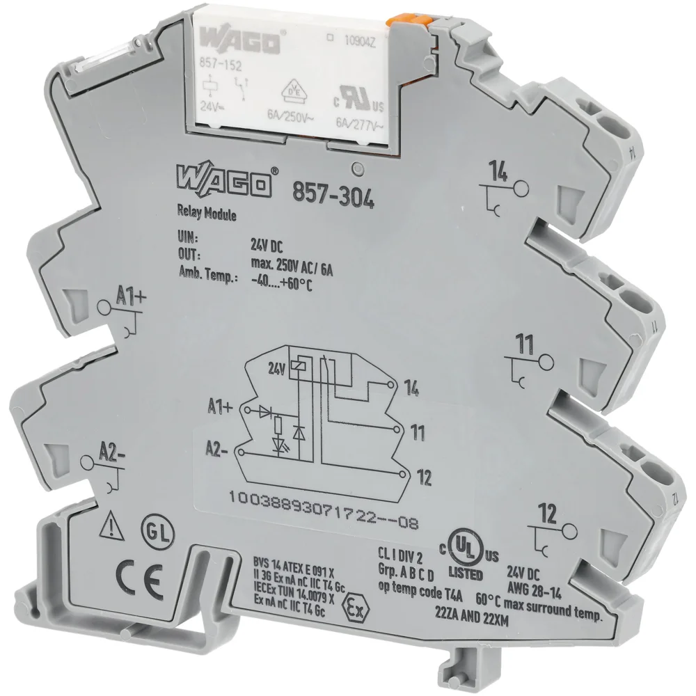 Wago 857-364 طرف توصيل بمشبك نابضي WAGO Spring-Clamp Terminal Blocks and I/O — 857-364