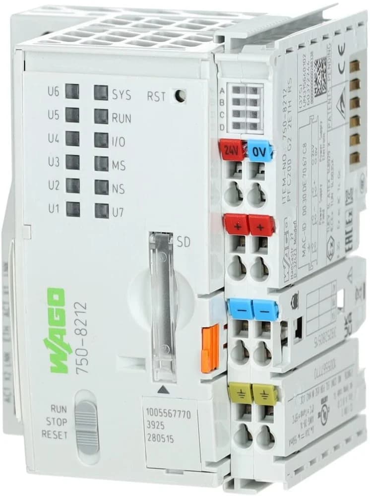 Wago 750-8212/025-002 طرف توصيل بزنبرك ووحدات إدخال/إخراج