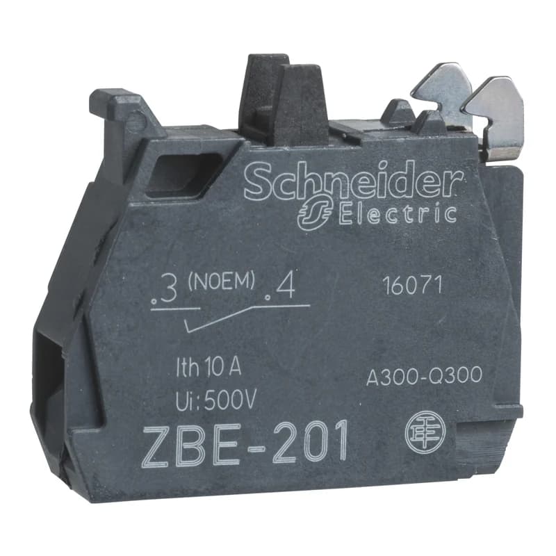 Schneider Electric ZBE201 Harmony Command Device Caps, Legends and Contact Blocks